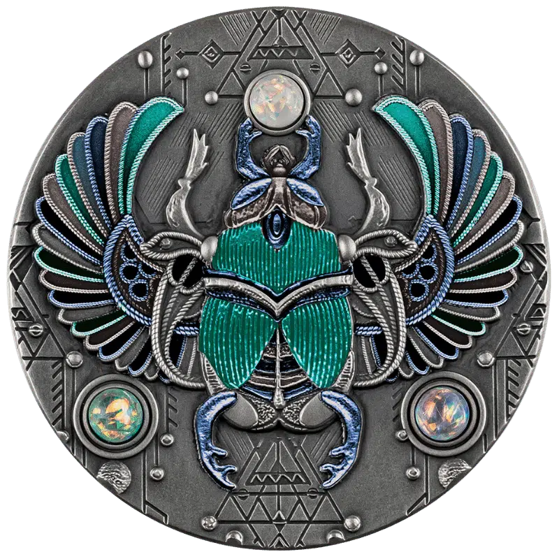 Scarabaeus Crystal Silver Coin 2 Oz 2021