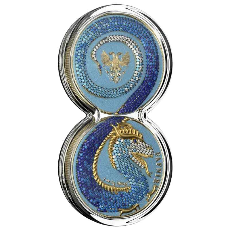 Germania Beasts - Fafnir Set Crystals Silver Coin 2 x 1 Oz 2020