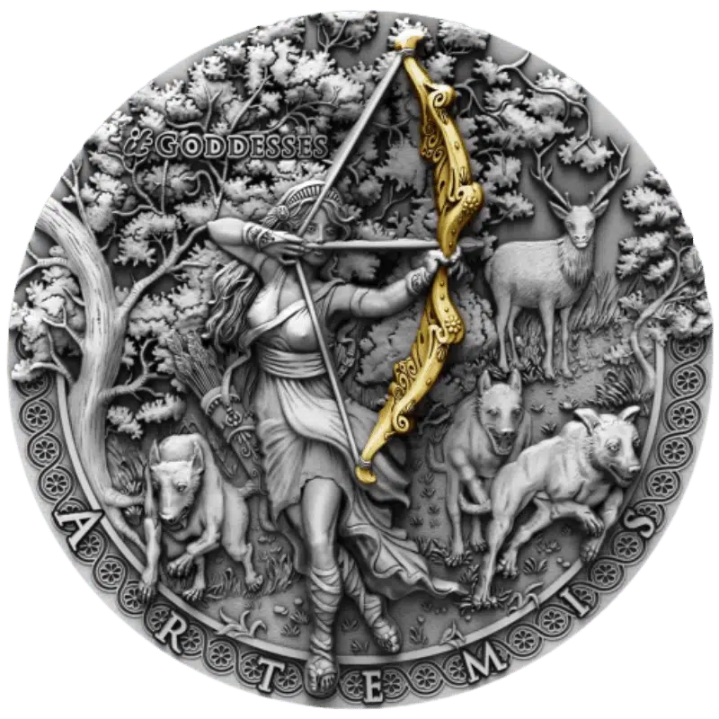 It Goddesses - Artemis Silver Gilded Coin 2 Oz 2019