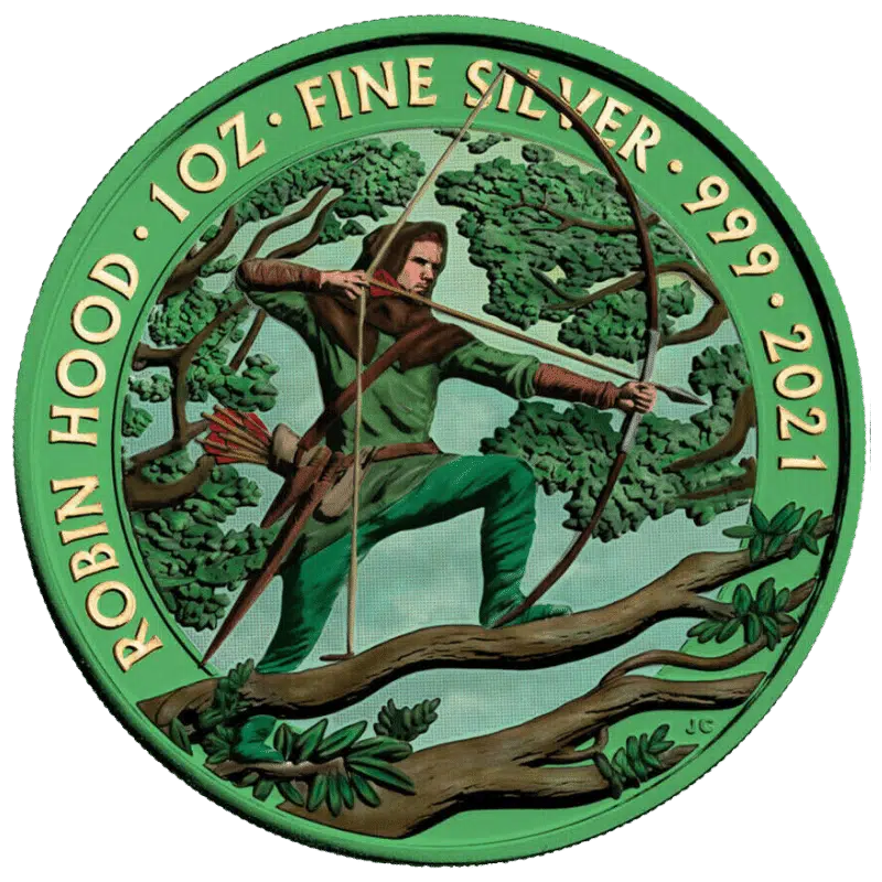 Robin Hood - Space Green Silver Coin 1 Oz 2021