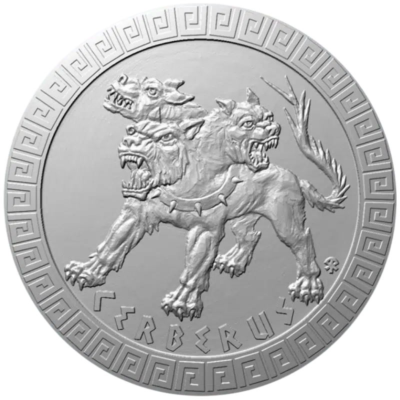 Czech Mythical Creatures - Cerberus Silver Coin 1 Oz 2021