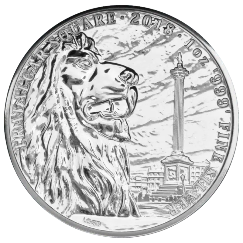 Landmarks Of London - Trafalgar Square Silver Coin 1 Oz 2018