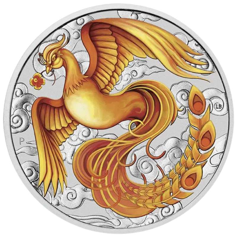 Chinese Myths And Legends - Phoenix Silver Color Coin 1 Oz 2022