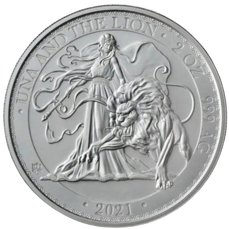 Una And The Lion Silver Coin 2 Oz 2021