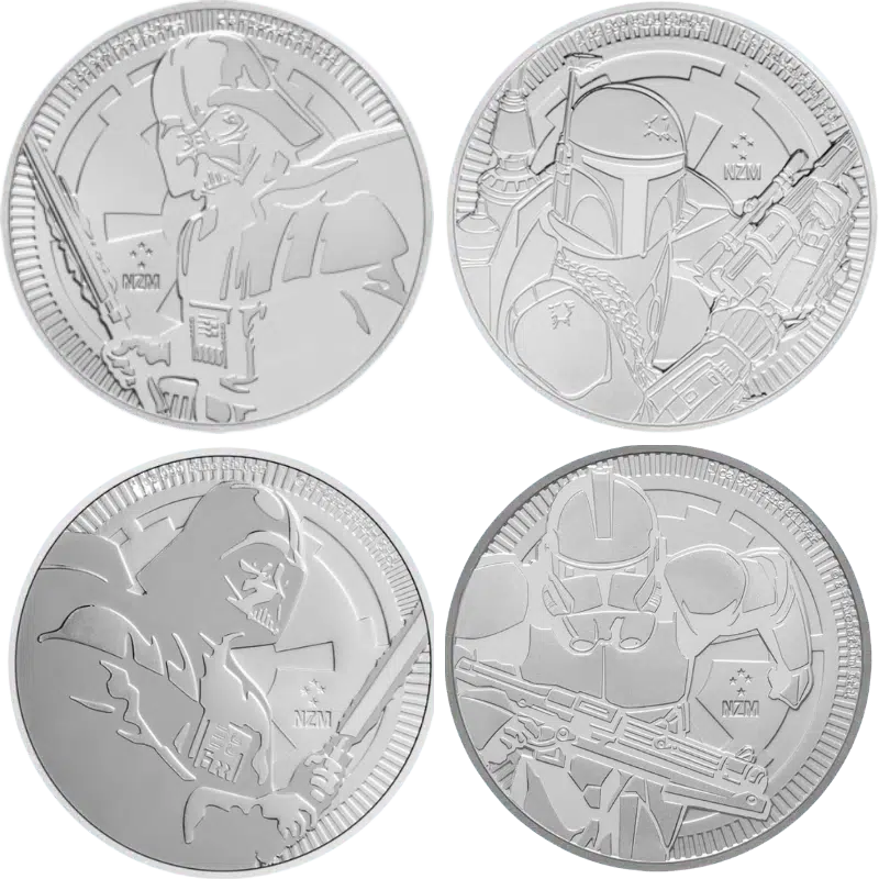Star Wars Series Silver Coins 4 x 1 Oz