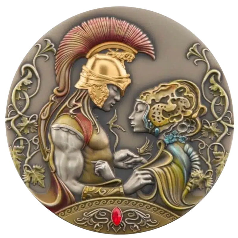 Myths of Love - Medea and Jason’s Love Silver Coin 2 Oz 2022