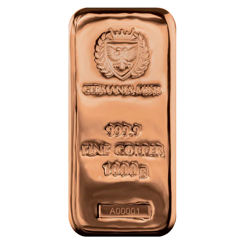 Germania Mint Copper Cast Bar 1 kg