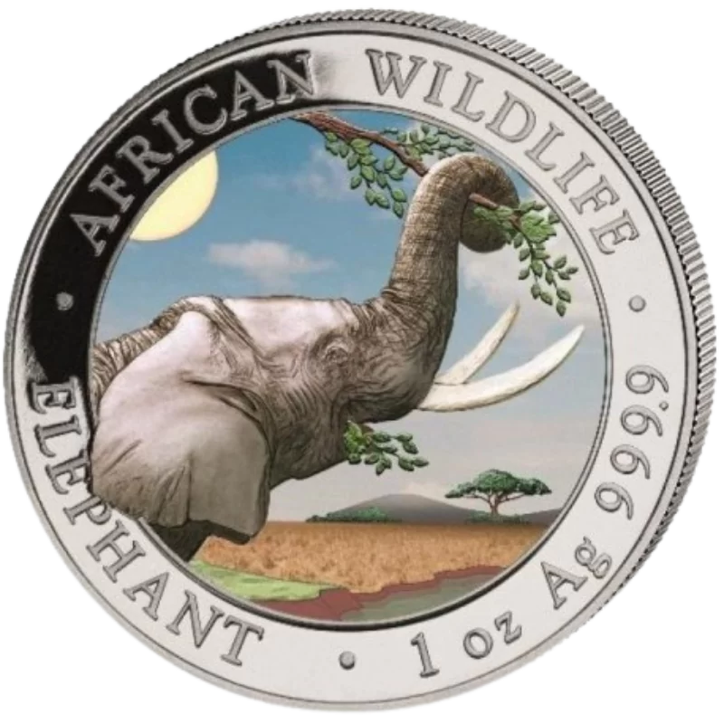 African Wildlife Elephant Silver Coin 1 Oz 2023