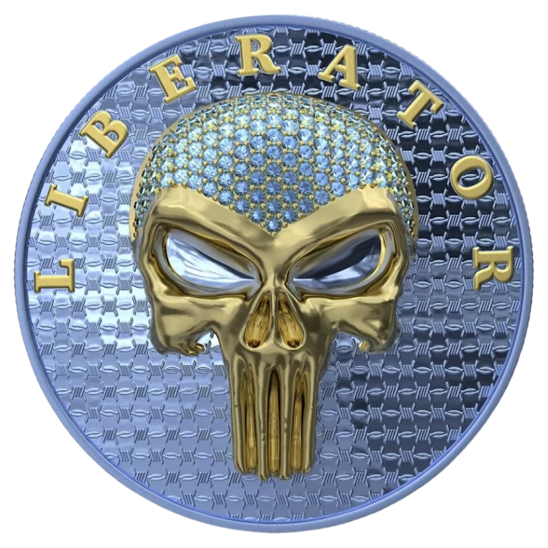 Liberator – Dark Side Soul - Light Blue Silver Coin 1 Oz 2021