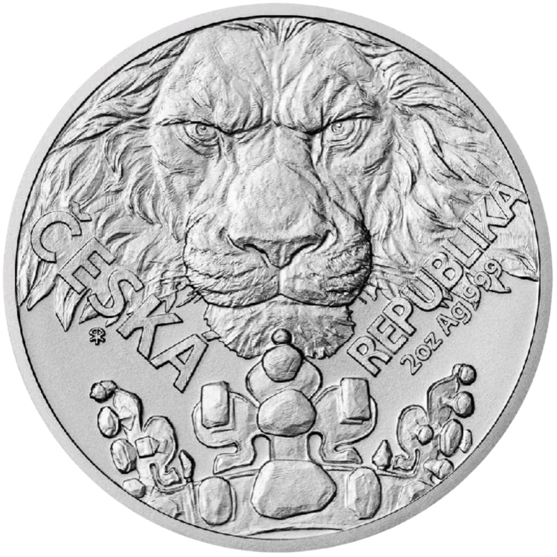 Czech Lion Silver Coin 2 Oz 2023