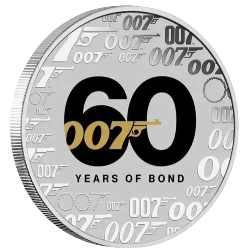 James Bond 007 - 60 Years of Bond Silver Color Coin 1 Oz 2022