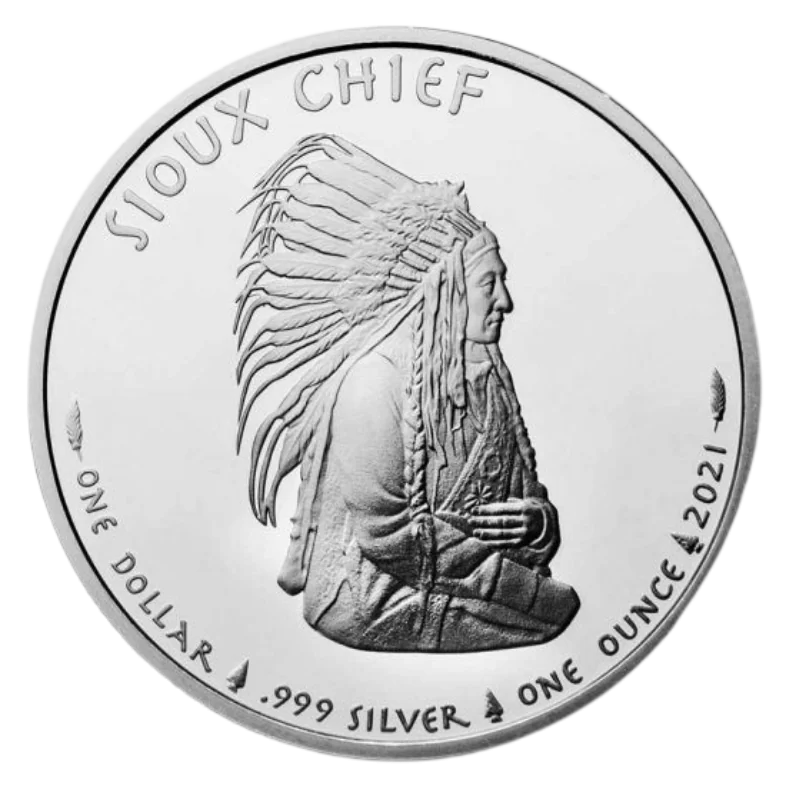 Sioux Buffalo - Indian Chief Portrait 1 oz 2021