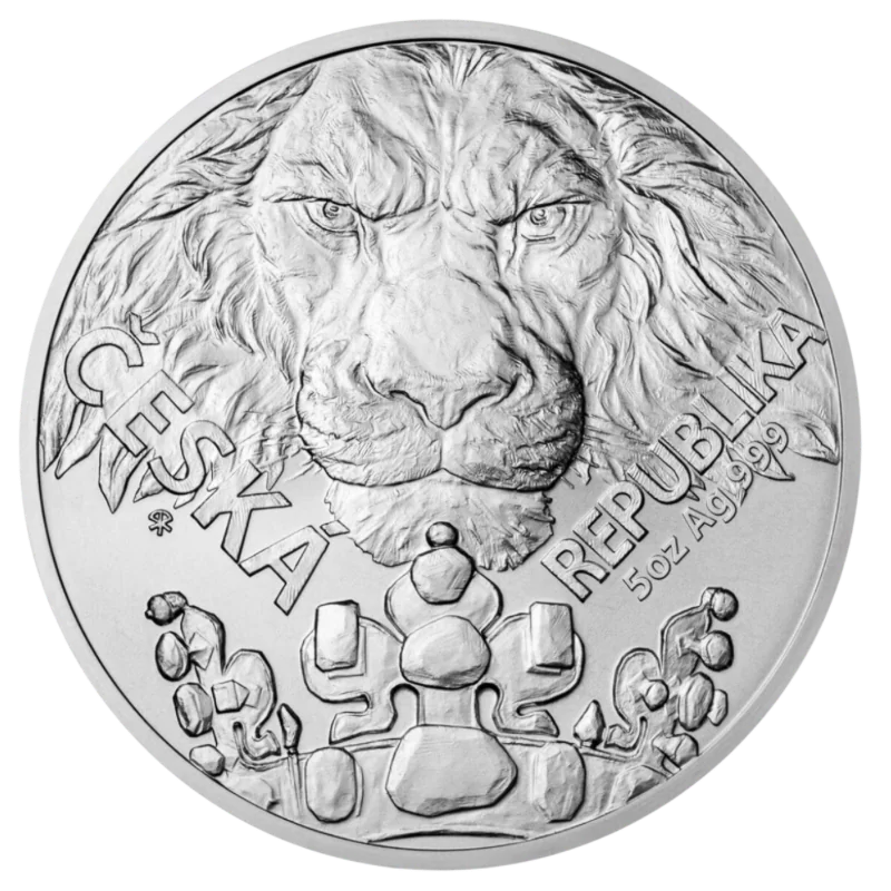 Czech Lion Silver Coin 5 Oz 2023