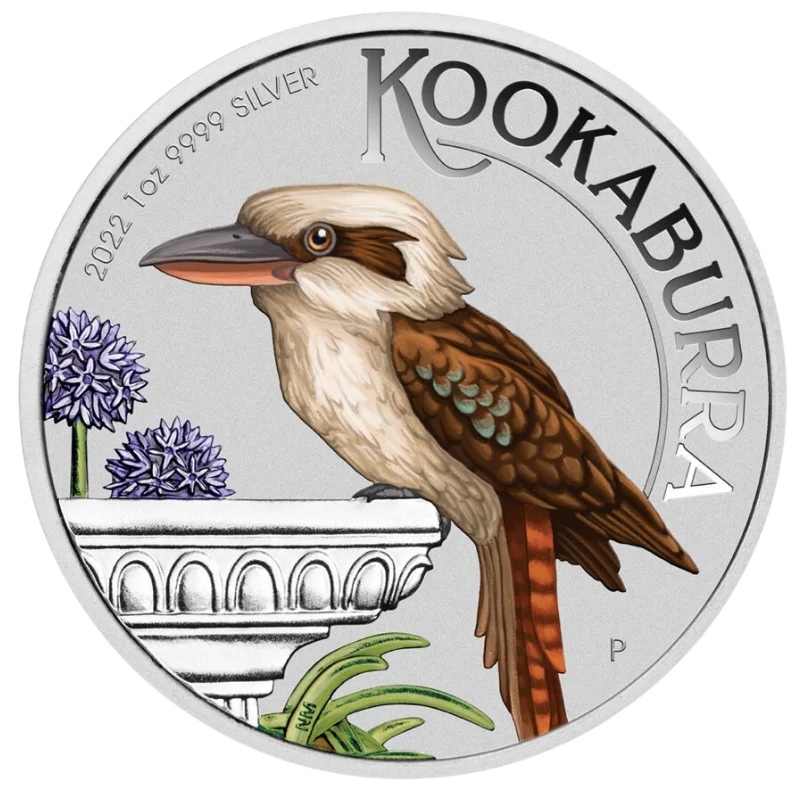 Australian Kookaburra Silver Color Coin 1 Oz 2022
