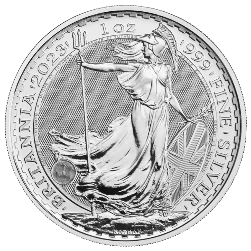 Britannia Standing Coronation King Charles III Silver Coin 1 Oz 2023