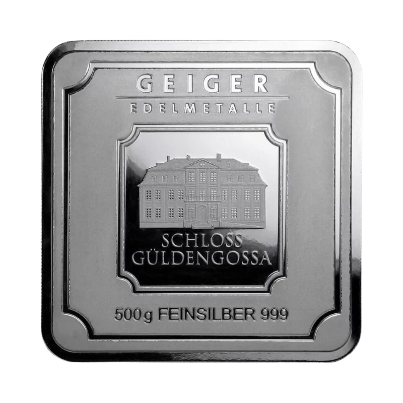Geiger Edelmetalle Square Silver Bar 500 Gram