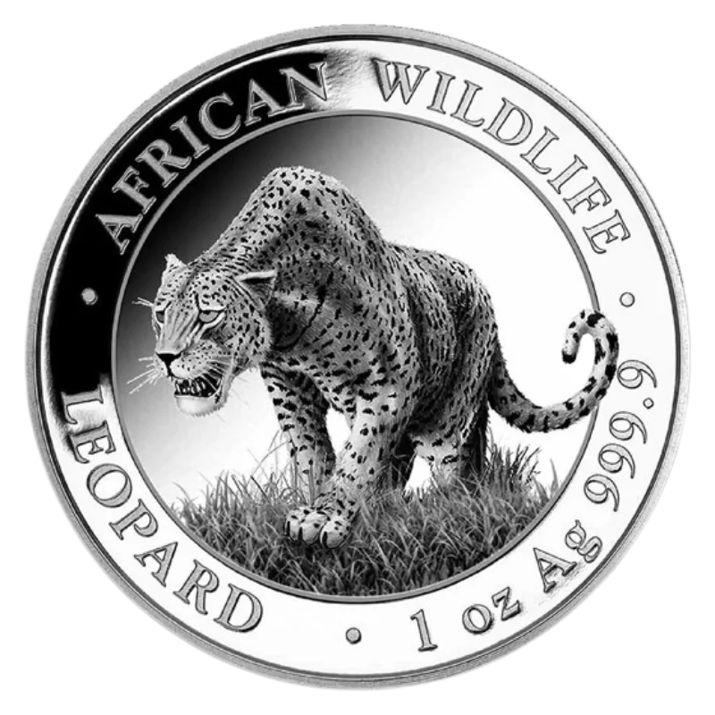 African Wildlife Leopard Silver Coin 1 Oz 2023