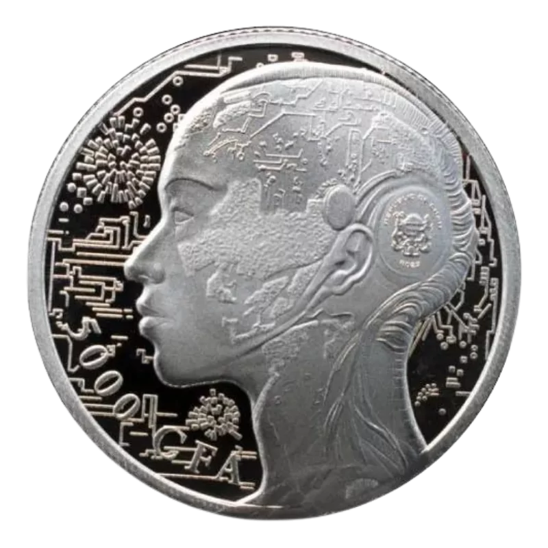 Chad AI Artificial Intelligence Silver Coin BU 1 Oz 2023