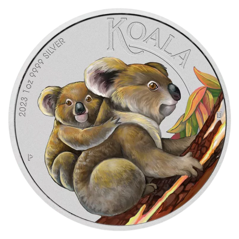 Australian National Stamp & Expo Koala Silver Color Coin 1 Oz 2023