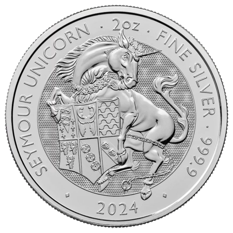 Queens Beasts – The Seymour Unicorn Silver Coin 2 Oz 2024
