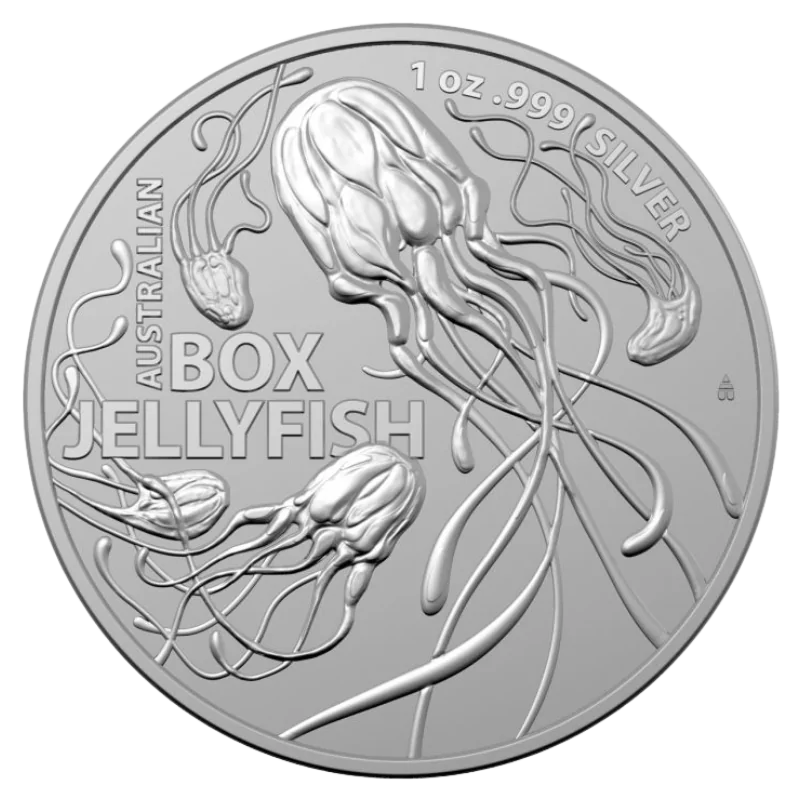 Australia's Most Dangerous - Box Jellyfish Silver Coin BU 1 Oz 2023