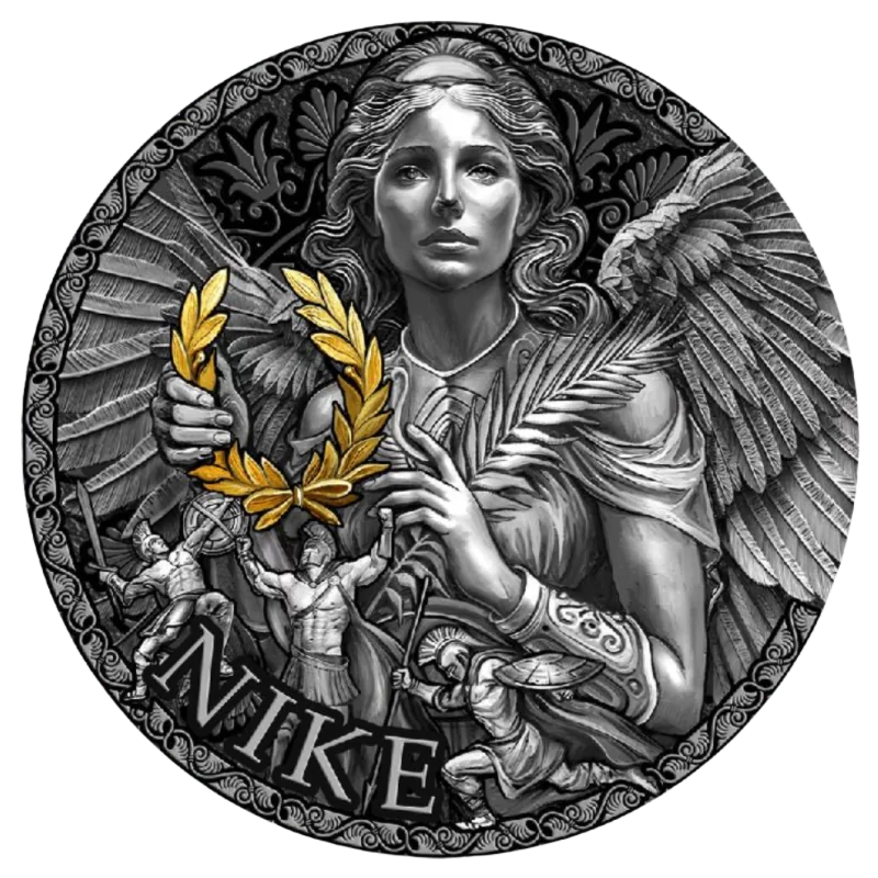 Great Greek Mythology – Nike Silver Gilded Coin 2 Oz 2024