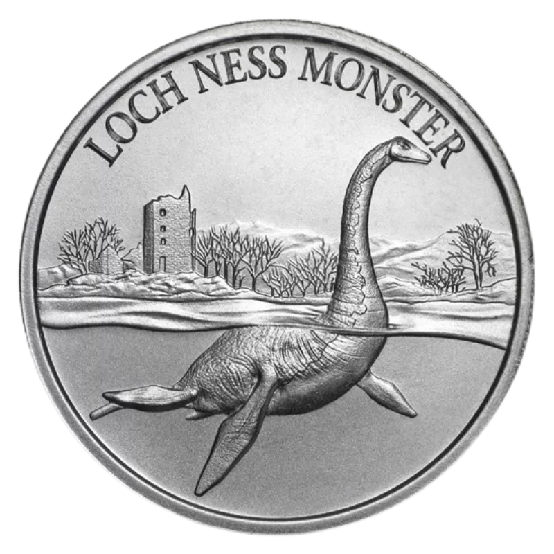 Cryptozoology – Loch Ness Monster Silver Coin 2 Oz