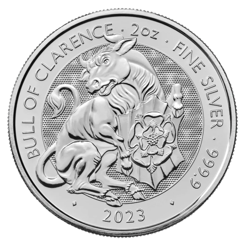 Queens Beasts – Bull Of Clarence Silver Coin 2 Oz 2023