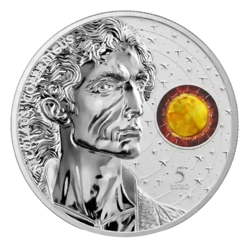 Malta Copernicus Nicolaus Silver Color Coin BU 1 Oz 2023