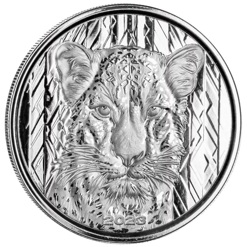 African Leopard Silver Coin 1 Oz 2023