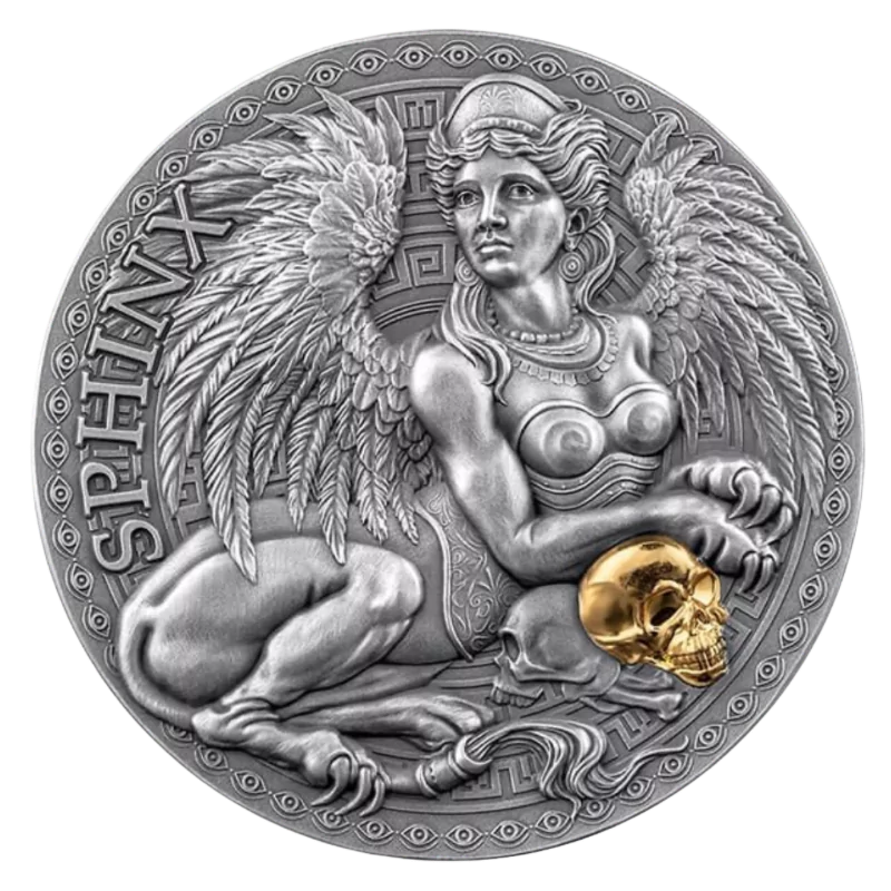 Great Greek Mythology – Sphinx Silver Gilded Coin 1 Oz 2024