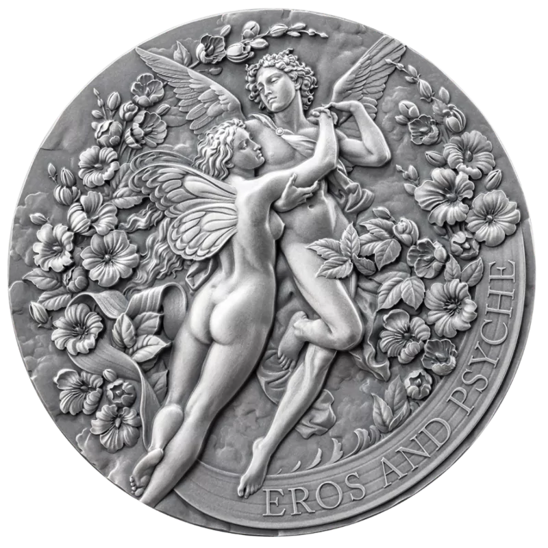 Celestial Beauty - Eros and Psyche Silver Coin 2 Oz 2024