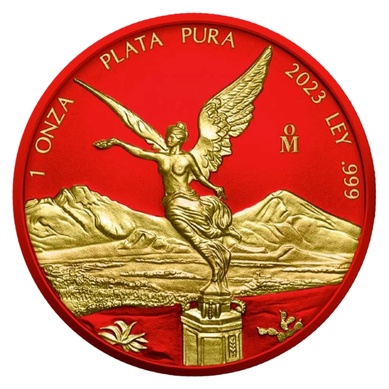 Libertad Space Metals Silver Red Coin 1 Oz 2023