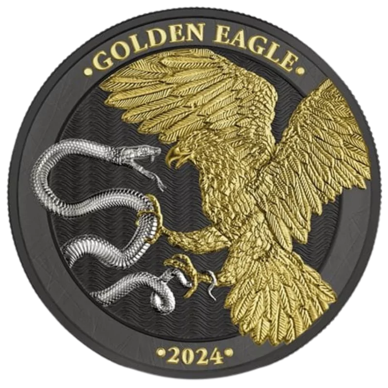 Malta Golden Eagle Silver Gilded Coin 1 Oz 2024