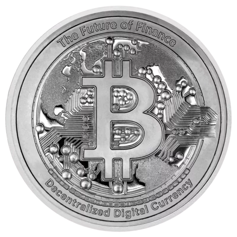 Crypto Currency – Crypto Commemorative Bitcoin Silver Coin 1 Oz 2025