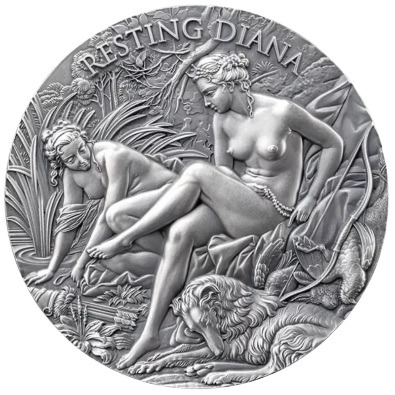 Celestial Beauty - Resting Diana Silver Coin 2 Oz 2025