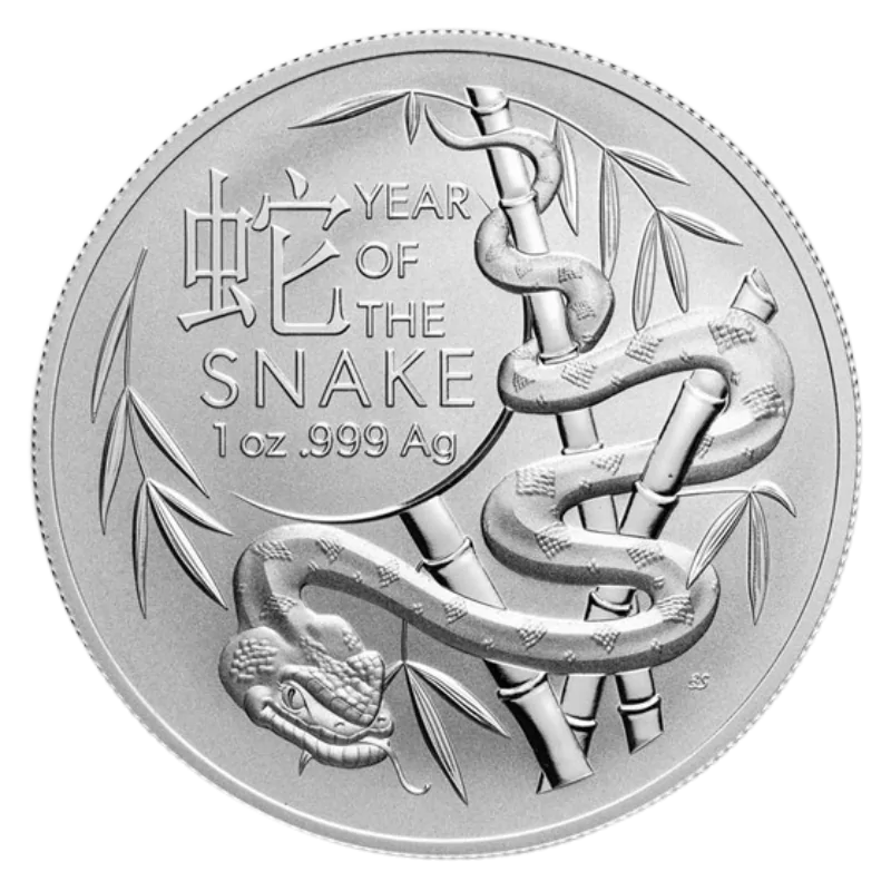 Australian Lunar lll – Year Of The Snake Silver Coin BU 1 Oz 2025
