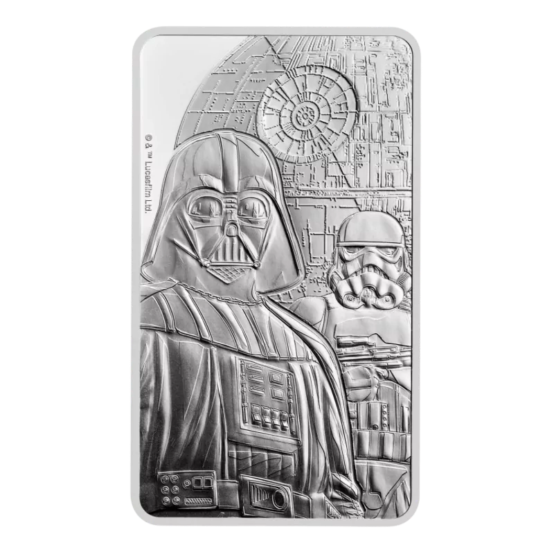 British Star Wars Dark Side Silver Bar 1 Oz