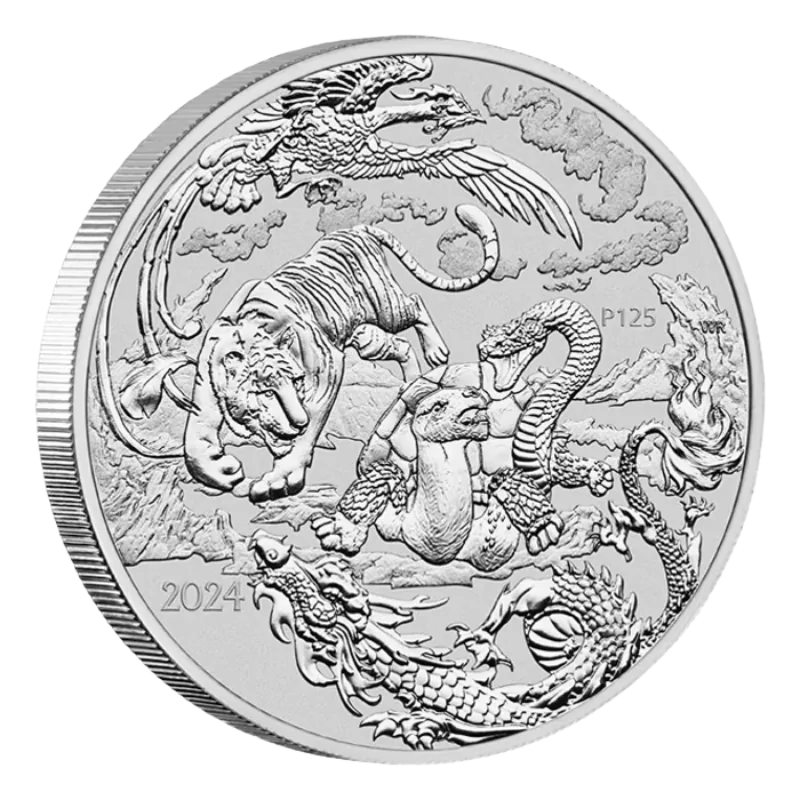 Chinese Myths And Legends – Four Guardians Silver Coin BU 1 Oz 2024