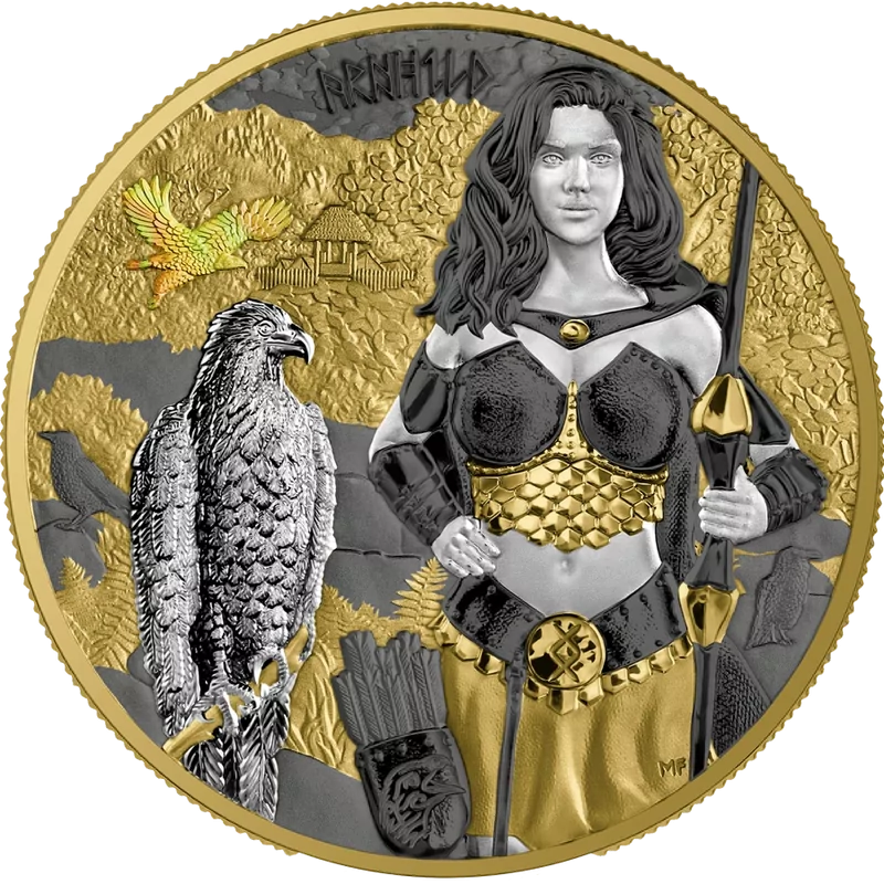 Valkyries – Arnhild Valhalla Silver Color Coin 1 Oz 2025