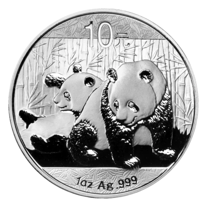 Chinese Panda Silver Coin 1 Oz 2010