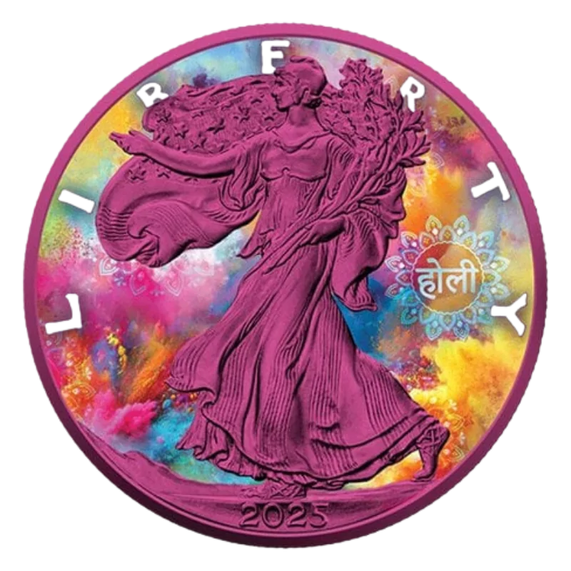 American Eagle - Holi USA Silver Color Coin 1 Oz 2025