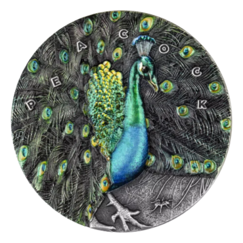 Amazing Animals - Peacock Silver Coin 3 Oz 2022