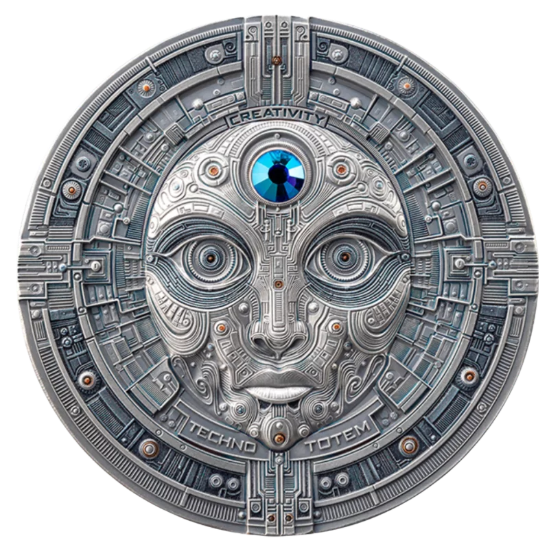 United Crypto States - Techno Totem - The Creator Silver Coin 2 Oz 2025