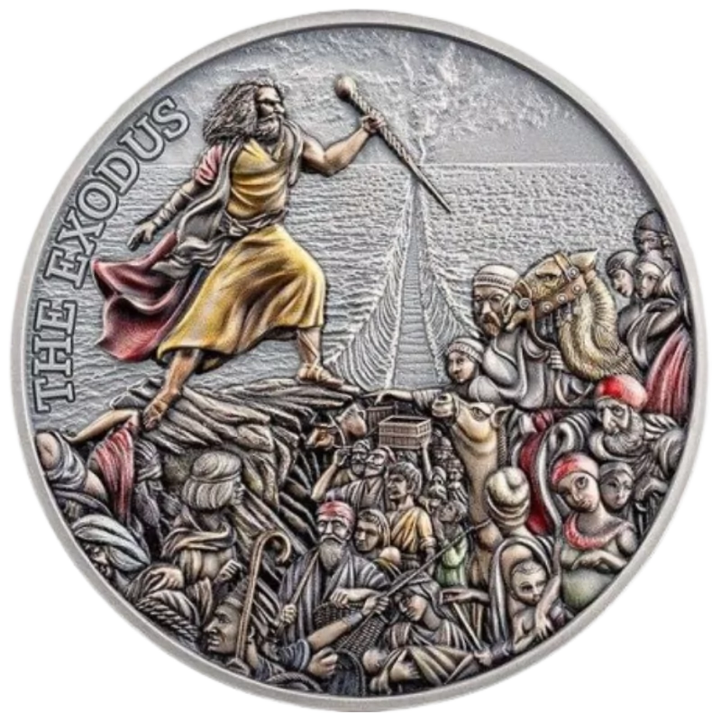 Fundamental Stories of the Bible - The Exodus silver coin 5 Oz 2024