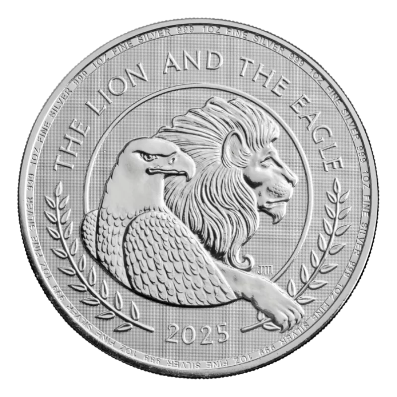 British Lion and American Eagle Silver Coin 1 Oz 2025