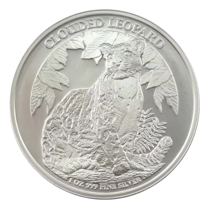Cambodia Wildlife - Clouded Leopard Silver Coin 1 Oz 2023