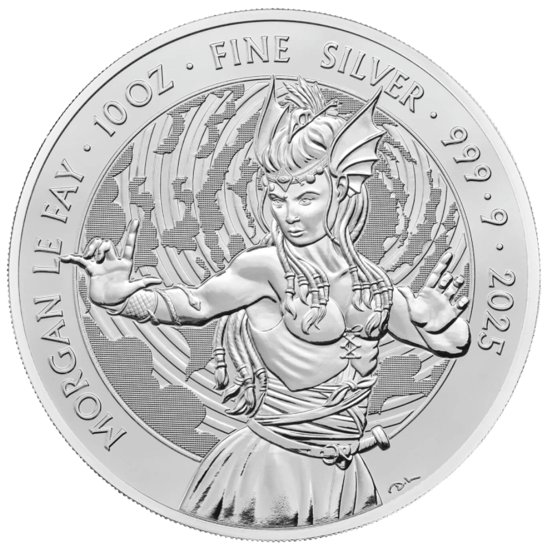 Myths & Legends King Arthur - Morgan Le Fay Silver Coin 10 Oz 2025 ...
