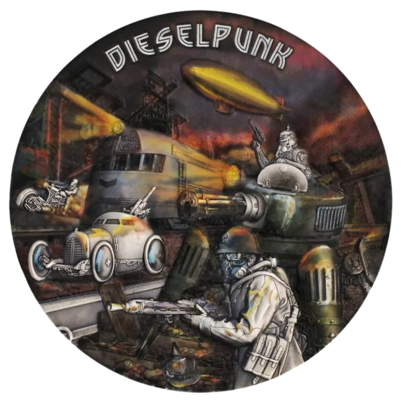 Punk Universe - Dieselpunk Silver Color UV Coin Antiqued 2 Oz 2023