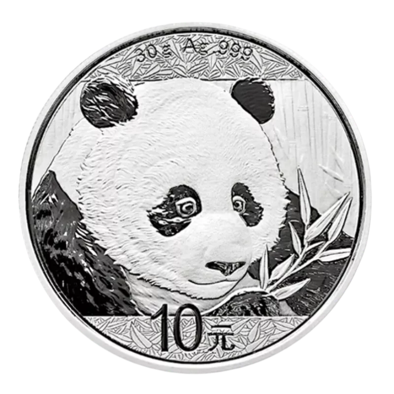 Chinese Panda Silver Coin 30 Gram BU 2018